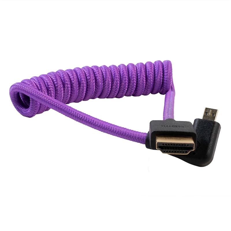 Kondor Blue Gerald Undone MK2 Full-HDMI to Right-Angle Micro-HDMI Cable, 12